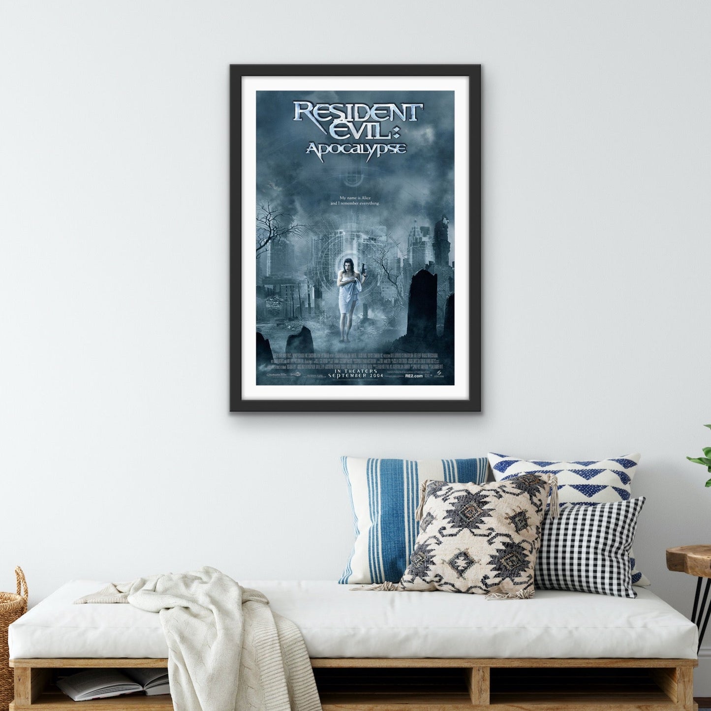 An original movie poster for the film Resident Evil : Apocalypse