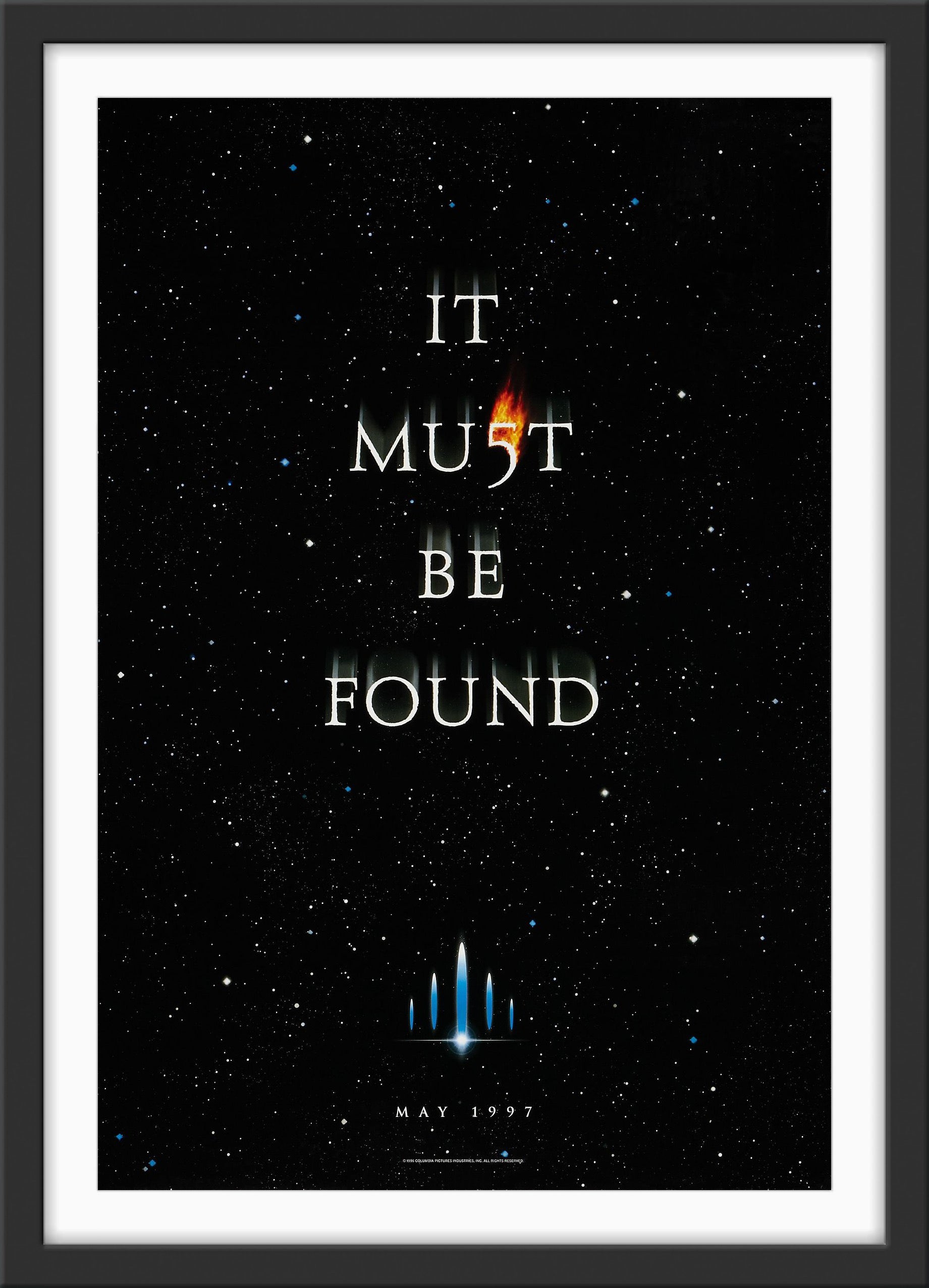 An original teaser movie poster for the Luc Besson film The Fifth Element