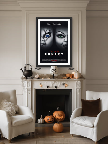 An original movie poster for the film Bride of Chucky (Child's Play 4)