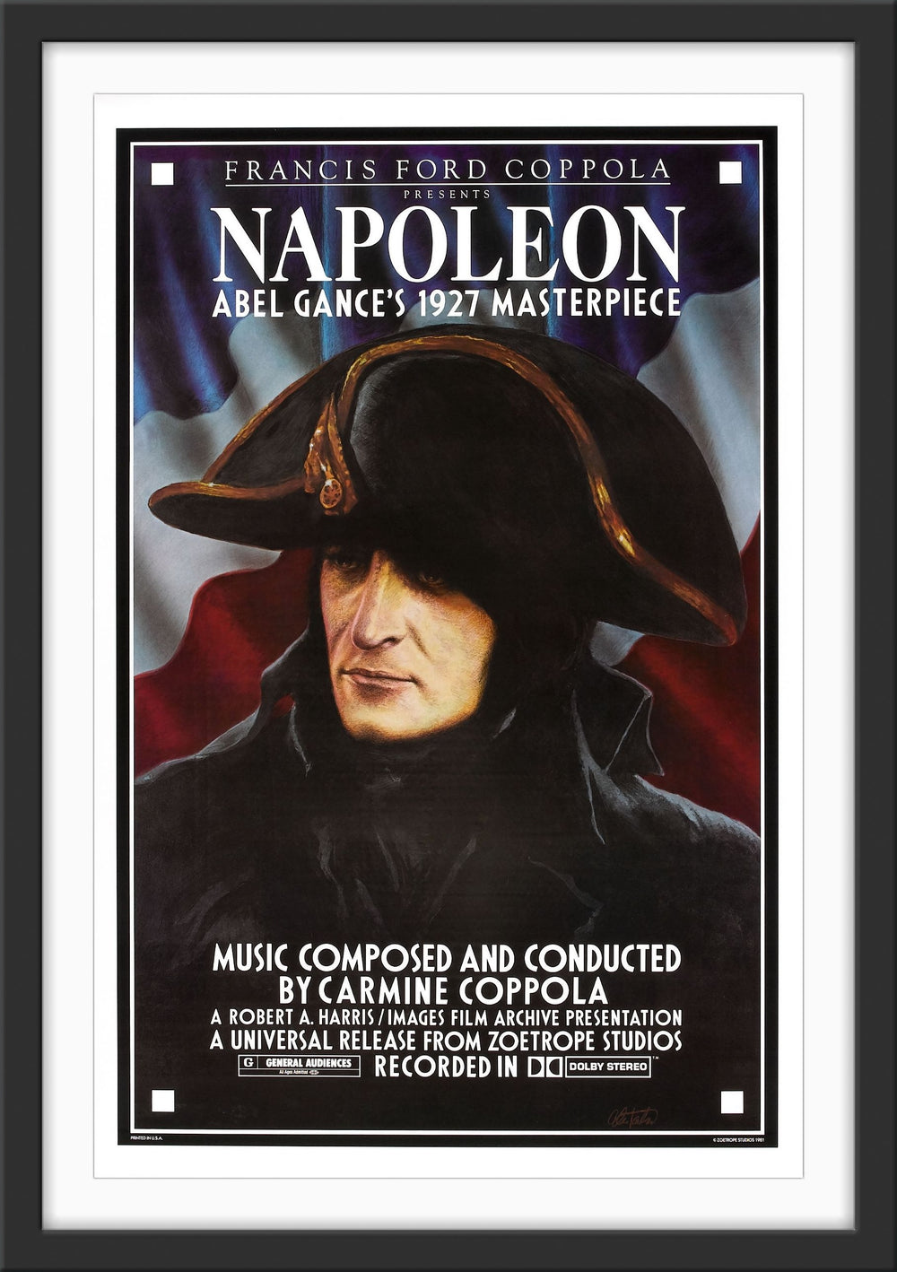 An original movie poster for the 1981 release of the 1927 classic Napoleon