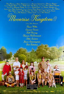 An original movie poster for the Wes Anderson film Moonrise Kingdom