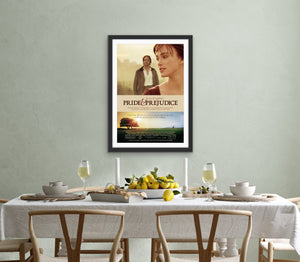 An original movie poster for the Keira Knightley film Pride and Prejudice