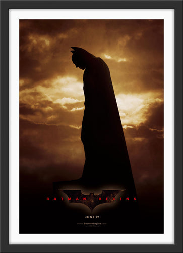 An original one sheet teaser movie poster for the film Batman Begins