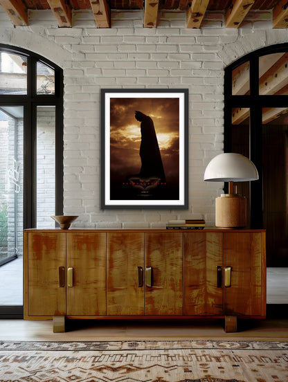 An original one sheet teaser movie poster for the film Batman Begins