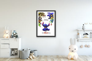 An original movie poster for the Disney film Lilo and Stitch