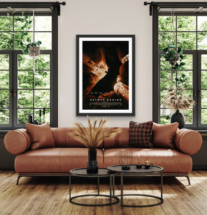 An original movie poster for the film Batman Begins