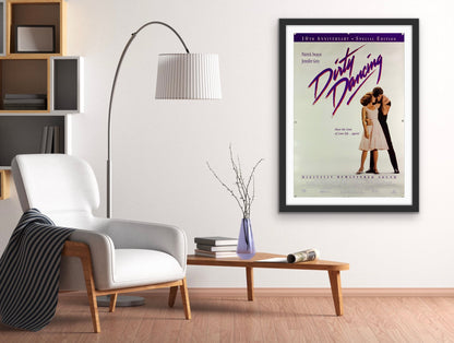 An original movie poster for the film Dirty Dancing