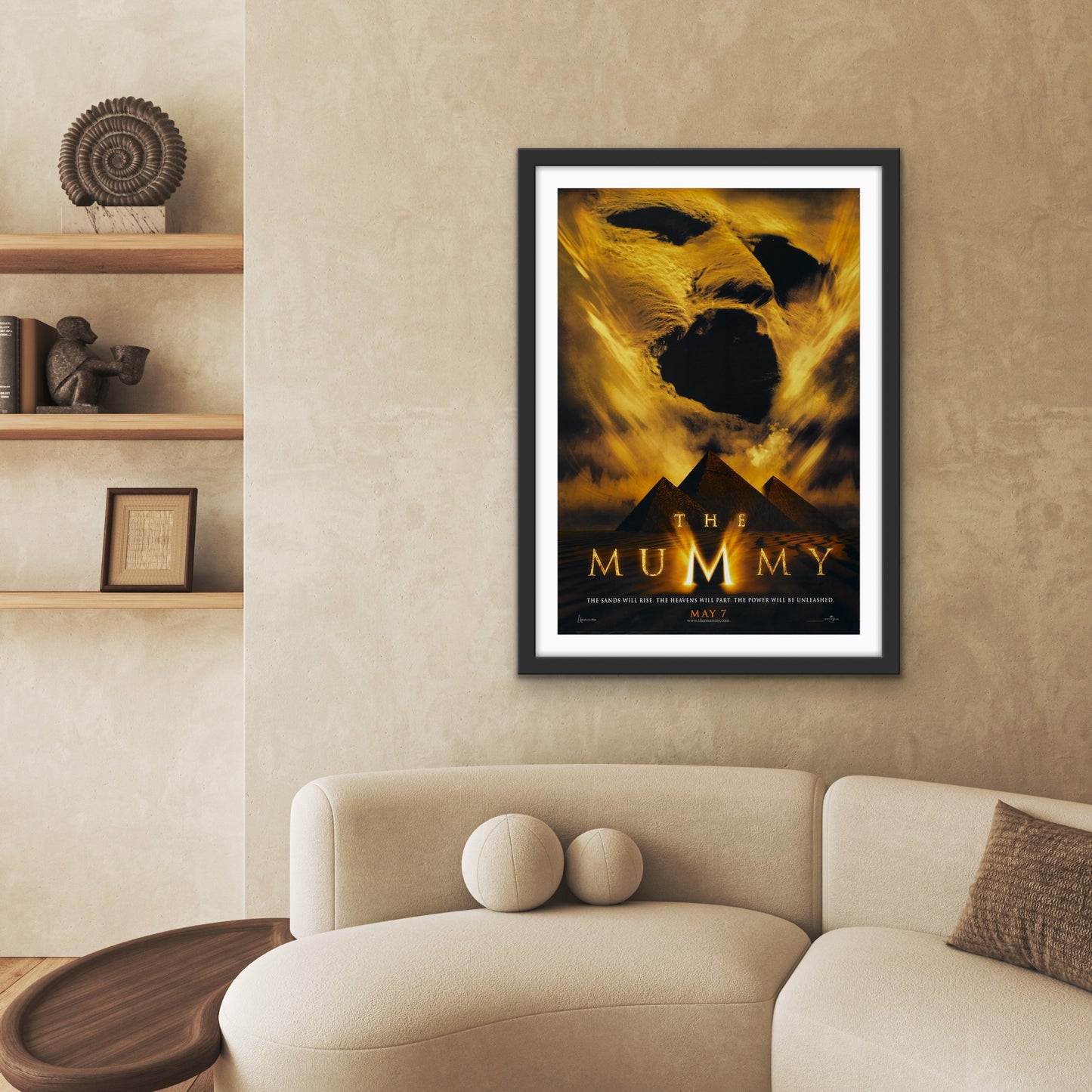 An original teaser movie poster for the 1999 film The Mummy