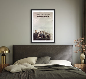 An original movie poster for the film Fast and Furious 7