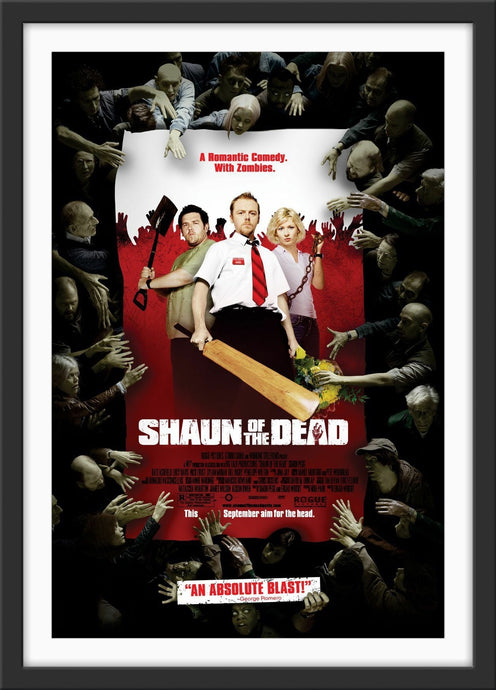 An original movie poster for the film Shaun of the Dead
