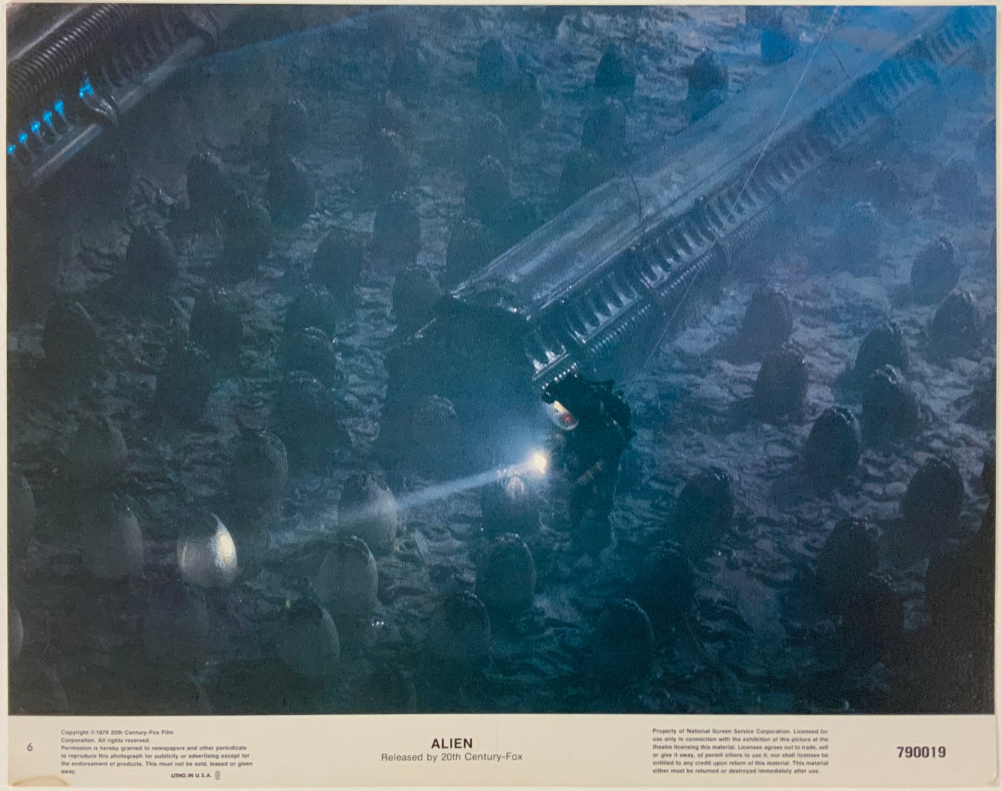 An original 11x14 lobby card for the Ridley Scott film Alien