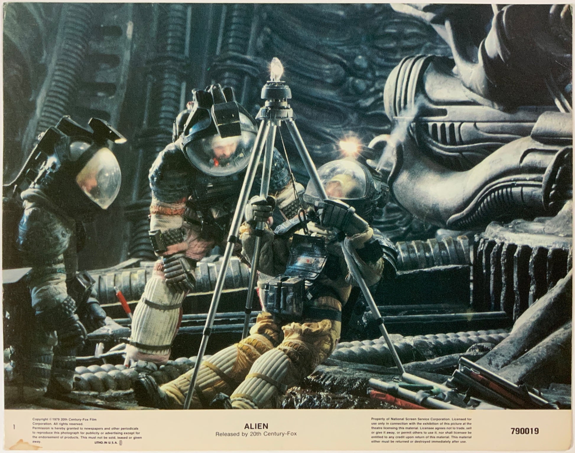 An original 11x14 lobby card for the Ridley Scott film Alien