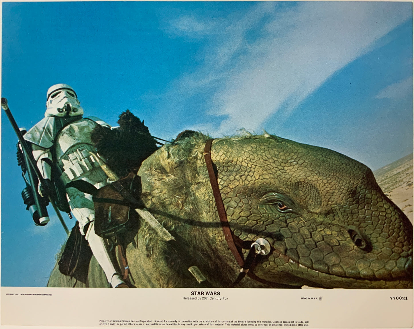 An original 11x14 lobby card for the Star Wars film A New Hope