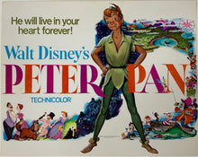 Load image into Gallery viewer, An original title lobby card for the Disney film Peter Pan