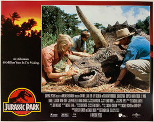 An original 11x14 lobby card for the Steven Spielberg film Jurassic Park