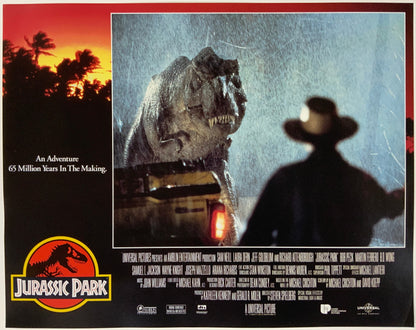An original 11x14 lobby card for the Steven Spielberg film Jurassic Park
