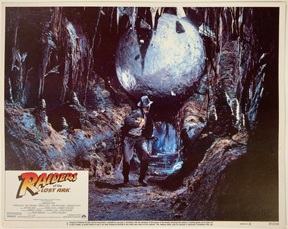 An original 11x14 lobby card for the film Raider of the Lost Ark