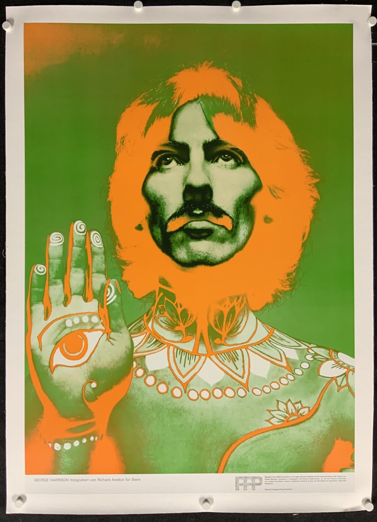 An original set of Beatles psychedelic posters by Richard Avedon