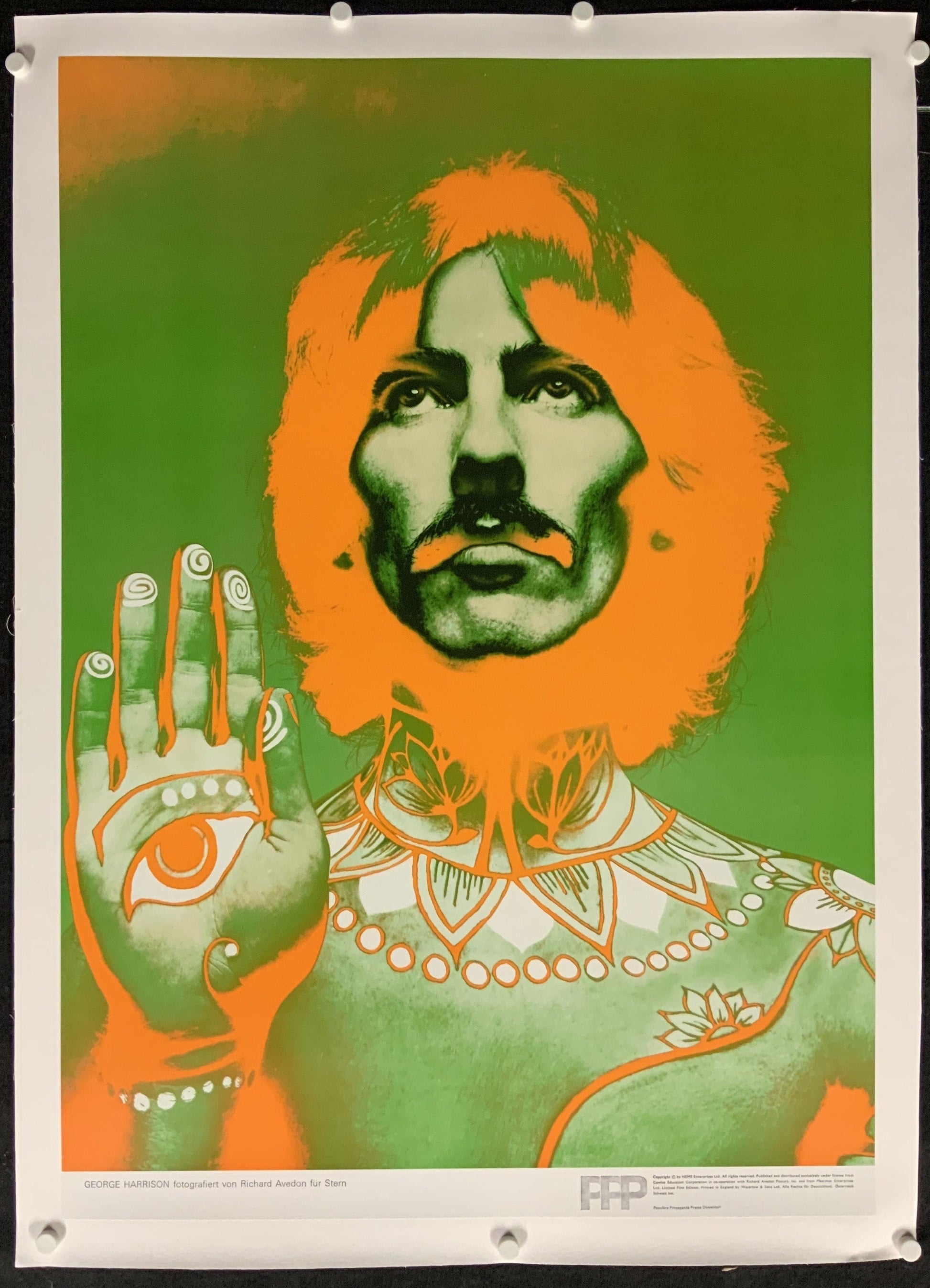 An original set of Beatles psychedelic posters by Richard Avedon