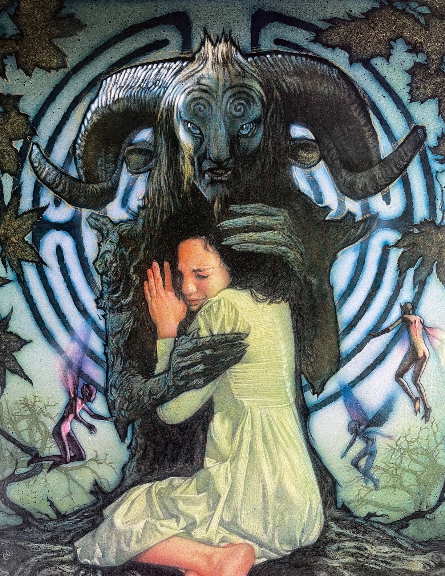 An original movie poster with art by Drew Struzan for Guillermo del Toro's Pan's Labyrinth