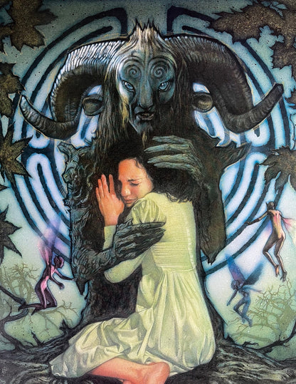 An original movie poster with art by Drew Struzan for Guillermo del Toro's Pan's Labyrinth