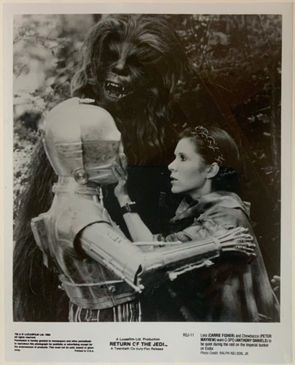 An original 8x10 movie still for the Star Wars film Return of the Jedi