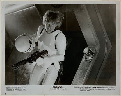 An original 8x10 movie still for the George Lucas film Star Wars (1977)