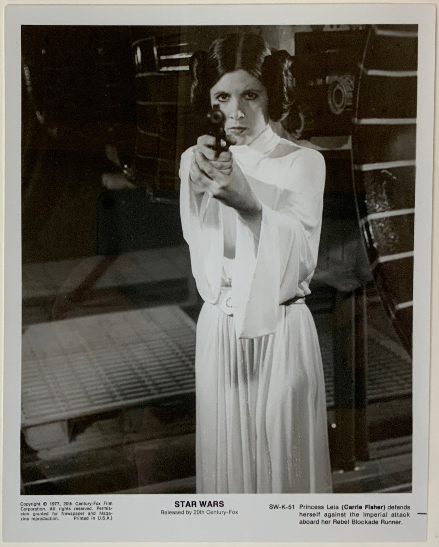 An original 8x10 movie still from the George Lucas film Star Wars (1977)