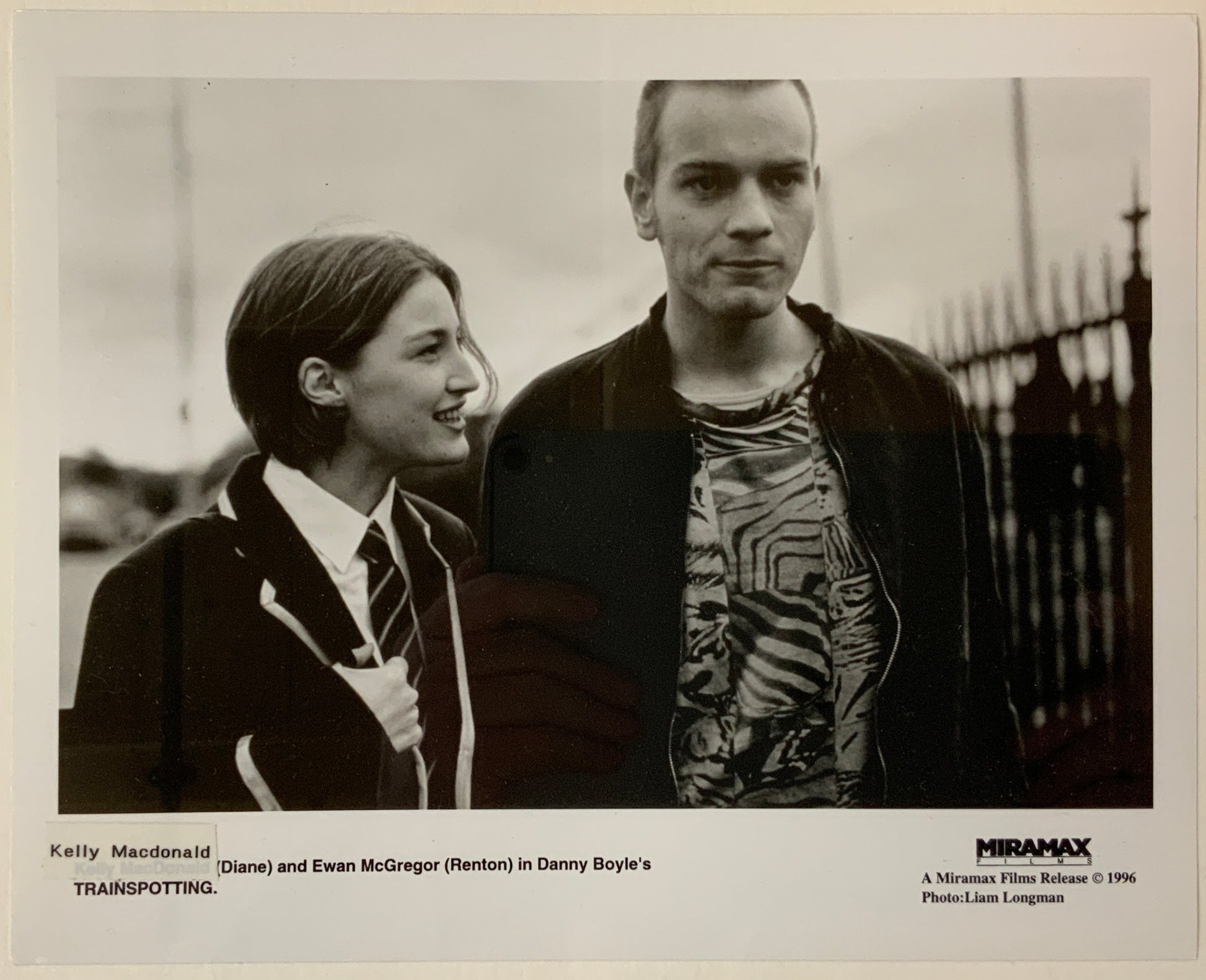 An original 8x10 movie still for the film Trainspotting