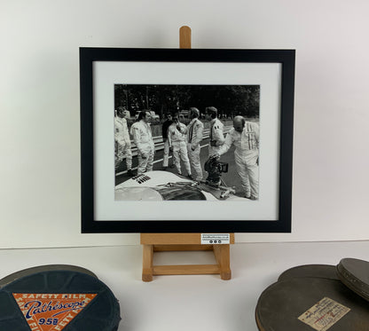 An original candid movie still from the Steve McQueen film Le Mans