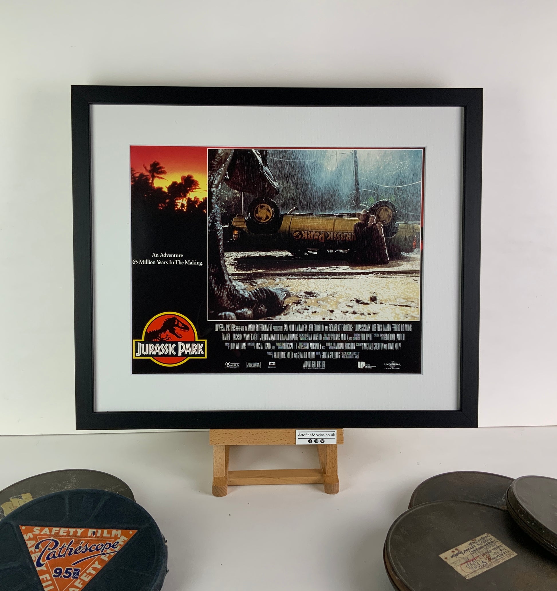 An original 11x14 lobby card for the Steven Spielberg film Jurassic Park