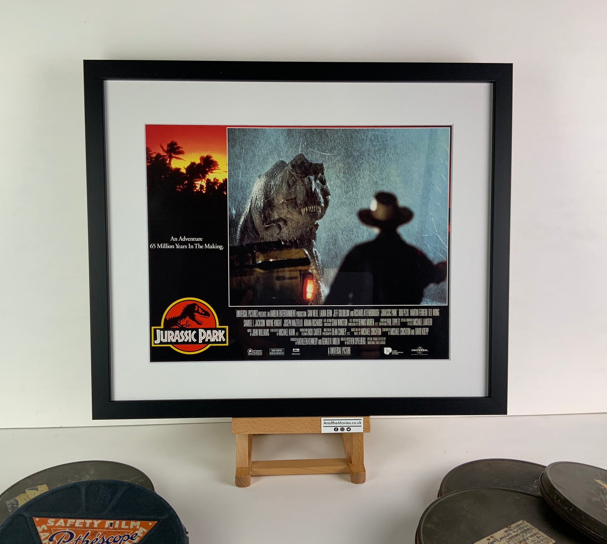 An original 11x14 lobby card for the Steven Spielberg film Jurassic Park
