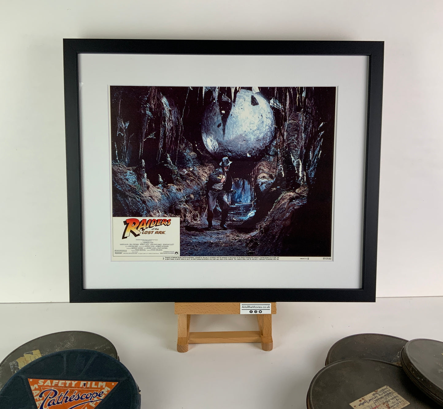 An original 11x14 lobby card for the film Raider of the Lost Ark