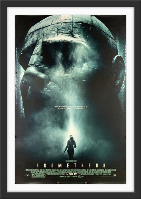 An original movie poster for the Ridley Scott Alien film Prometheus