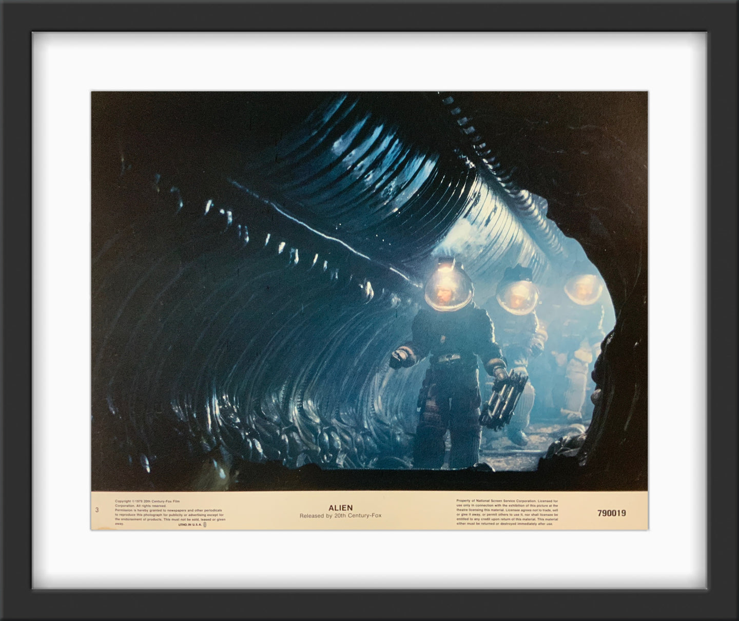 An original 11x14 lobby card for the Ridley Scott film Alien