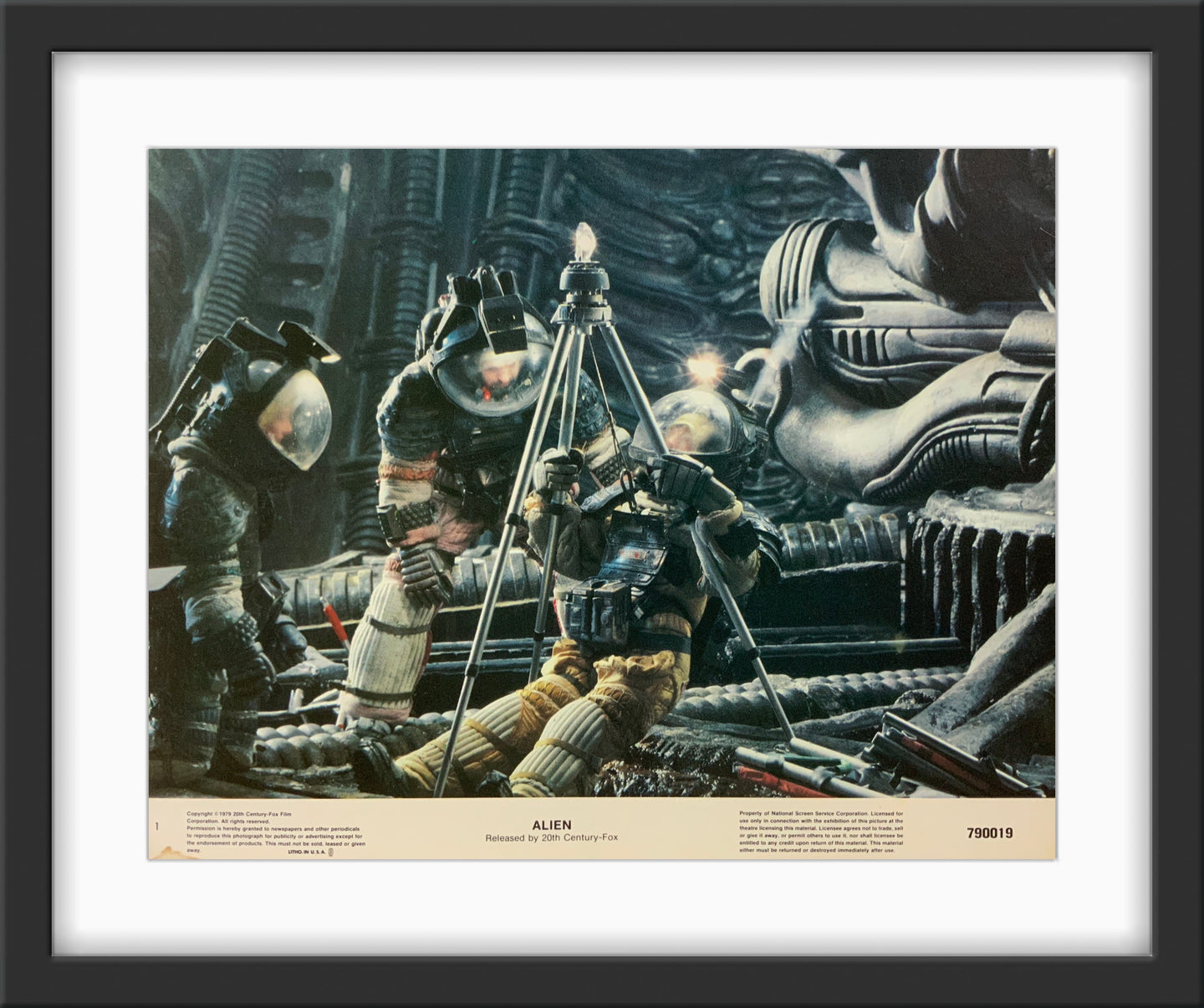 An original 11x14 lobby card for the Ridley Scott film Alien