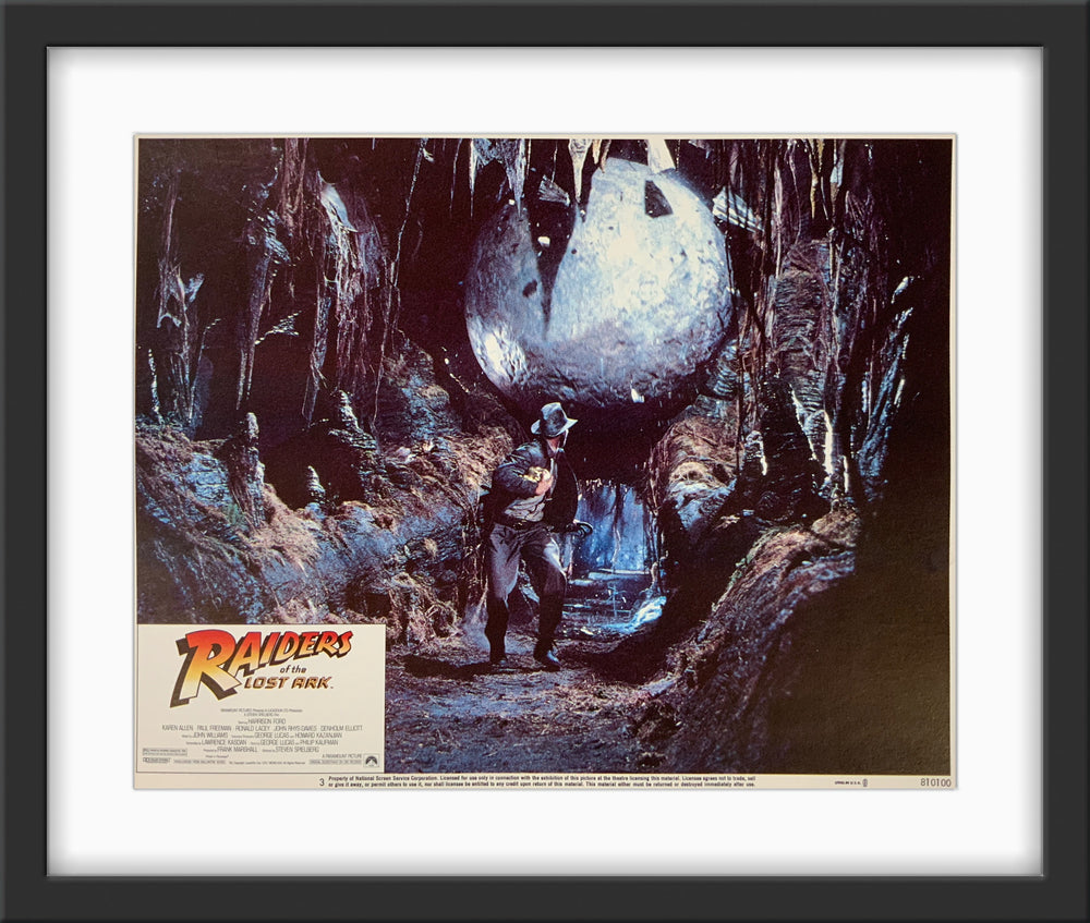 An original 11x14 lobby card for the film Raider of the Lost Ark