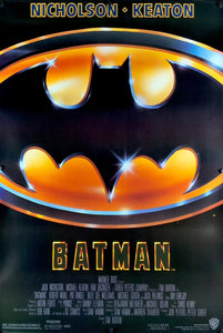 An original movie poster for the Tim Burton film Batman
