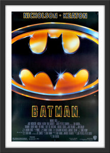 An original movie poster for the Tim Burton film Batman