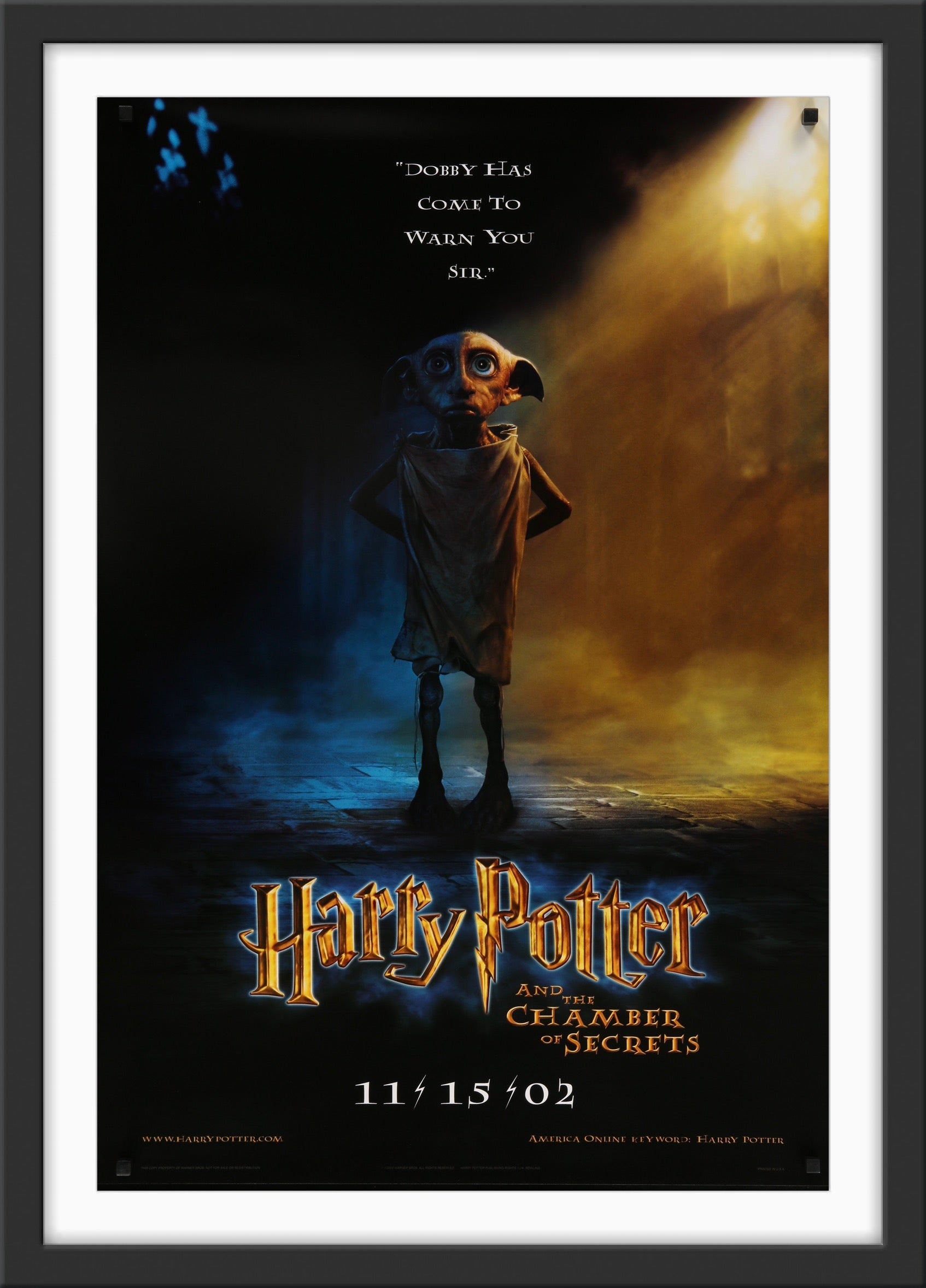 An original movie poster for HARRY POTTER and THE CHAMBER OF SECRETS