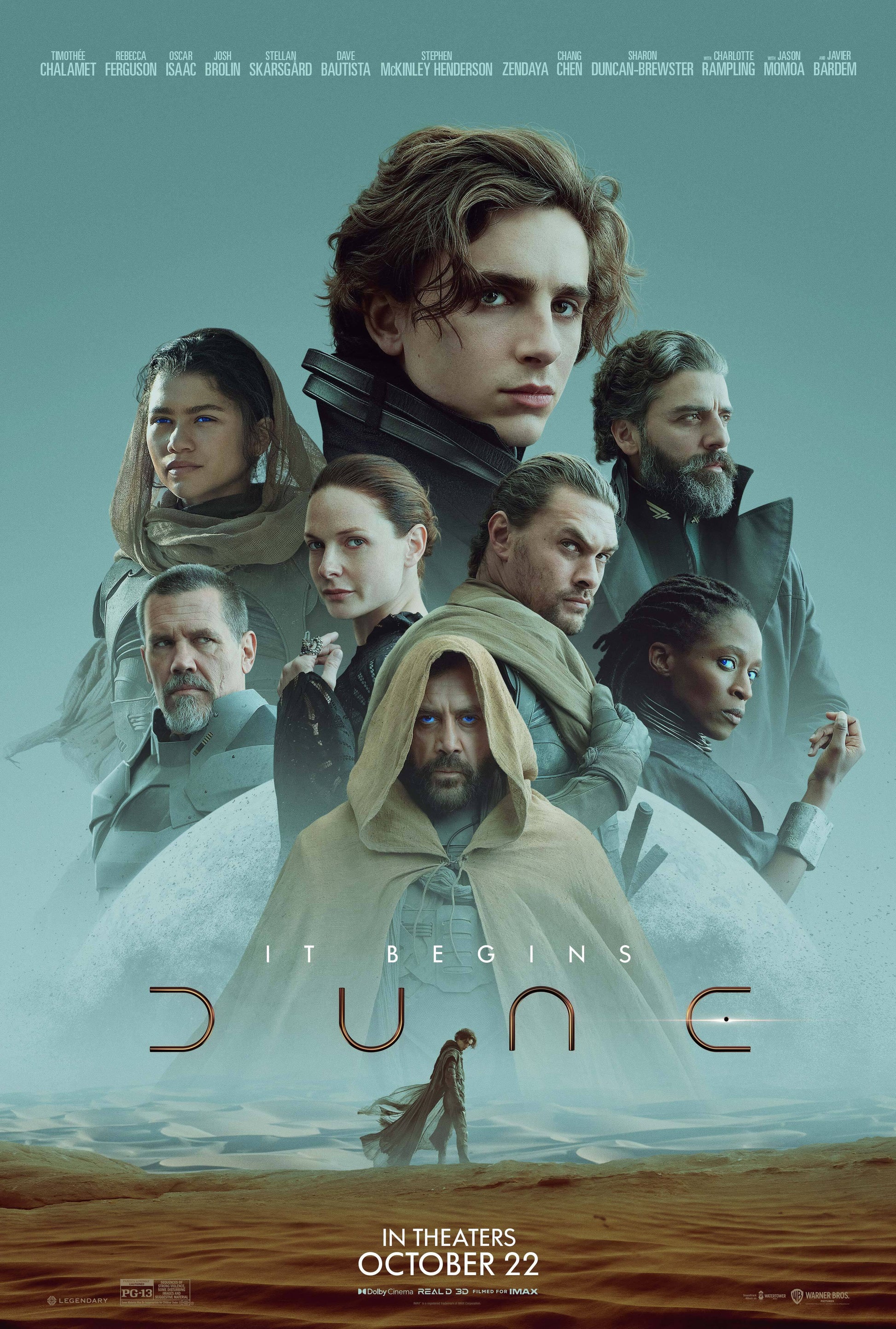 An original movie poster for the Denis Villeneuve film DUNE