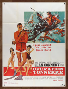 An original movie poster for the James Bond film Thunderball