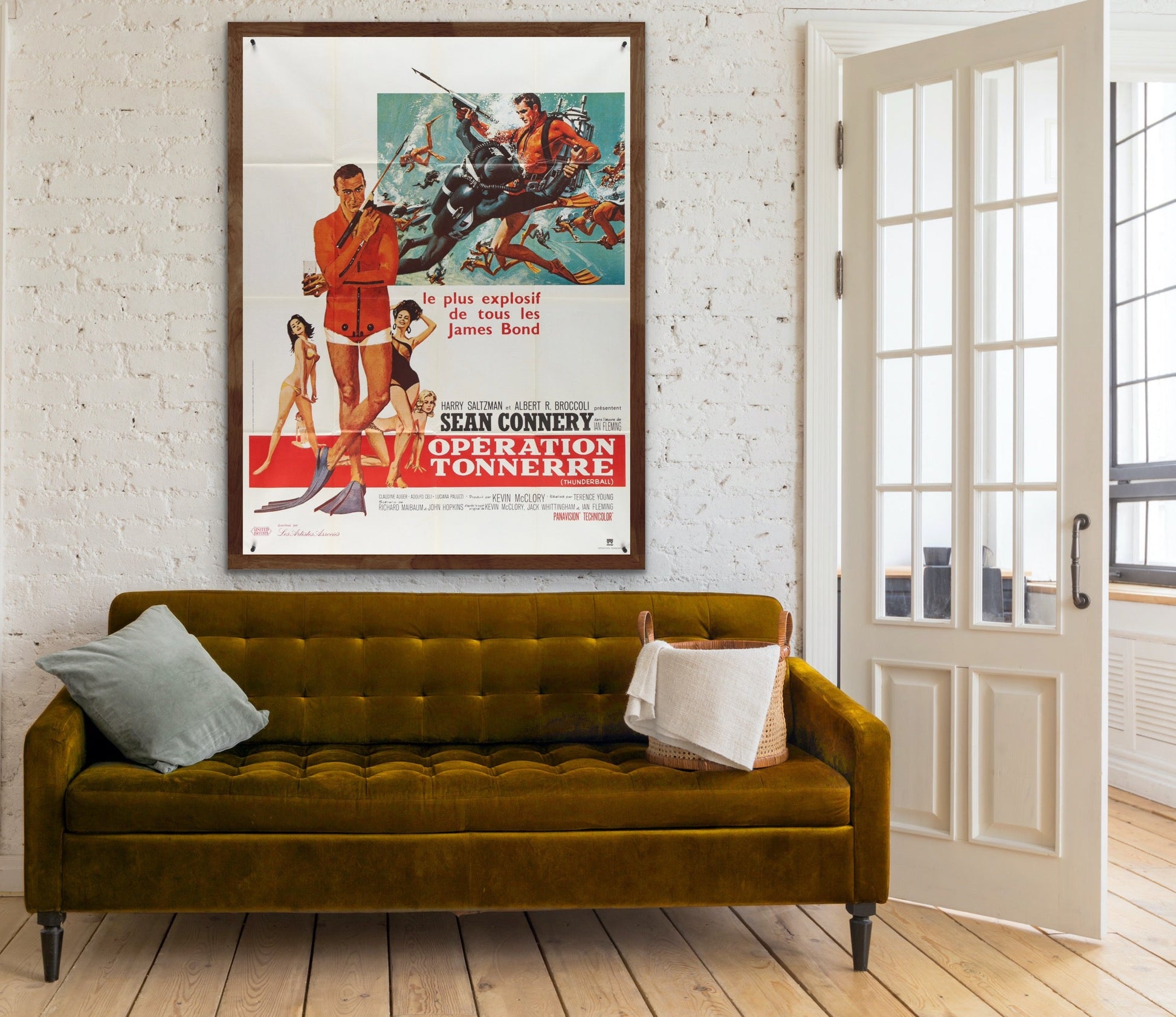 An original movie poster for the James Bond film Thunderball