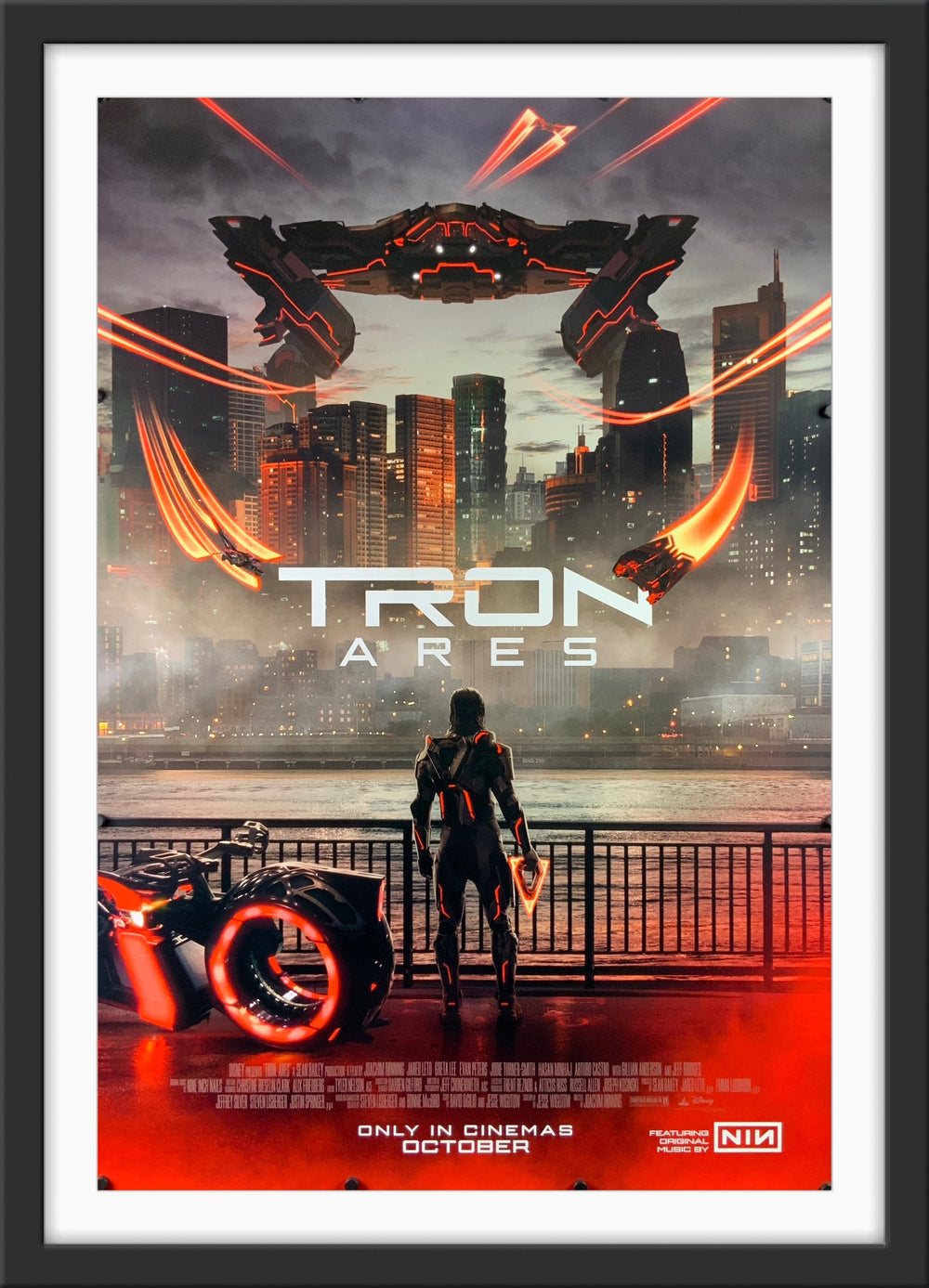 An original movie poster for the film TRON Ares