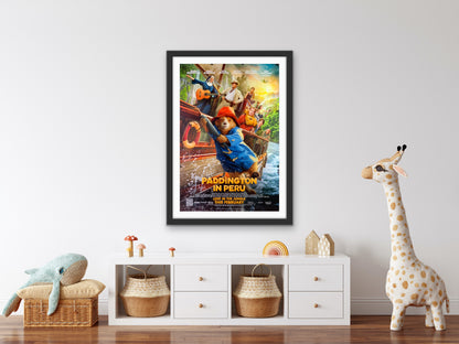 An original movie poster for the 2024 film Paddington in Peru / Paddington 3
