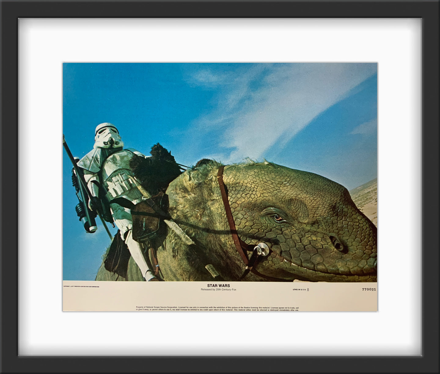 An original 11x14 lobby card for the Star Wars film A New Hope