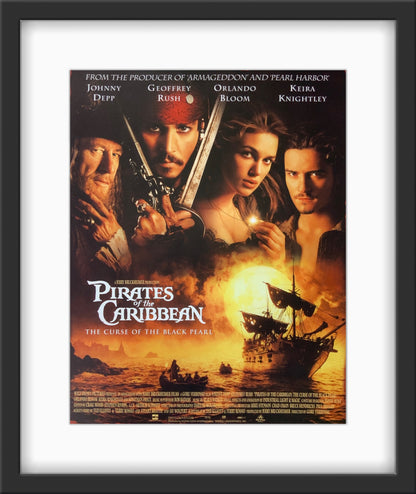 An original title lobby card for the film Pirates of the Caribbean: The Curse of the Black Pearl