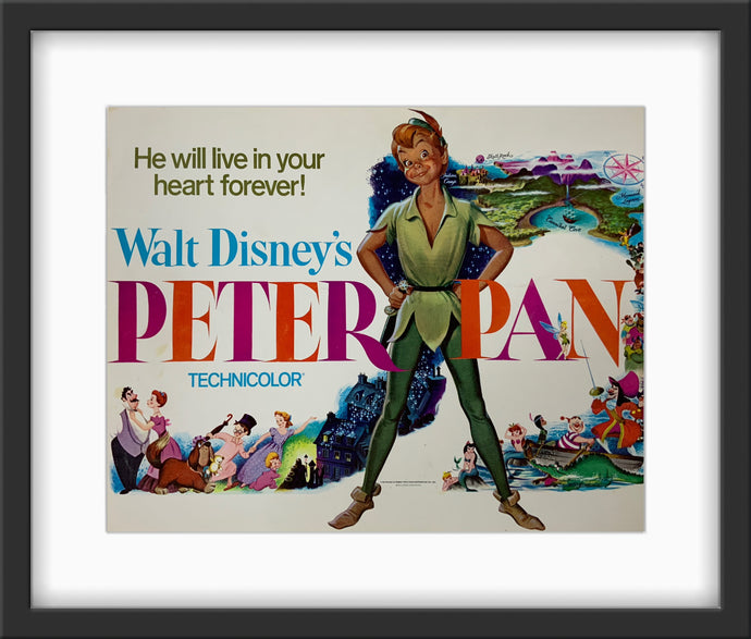 An original title lobby card for the Disney film Peter Pan