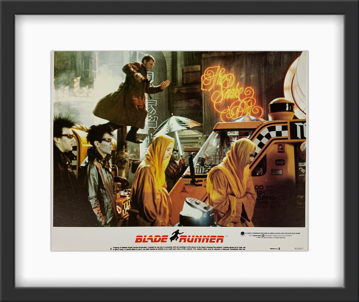 An original movie poster for the Ridley Scott film Bladerunner