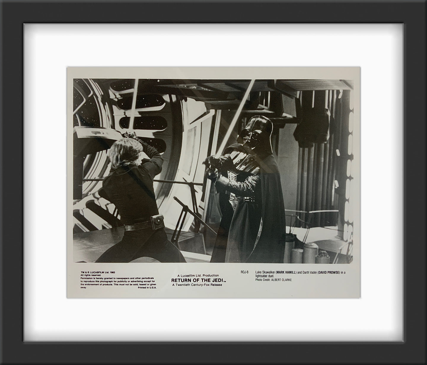 An original 8x10 movie still for the Star Wars film The Return of the Jedi